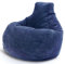 Green Bean® Sitzsack mit Rückenlehne 80x80x90cm - Gaming Chair mit 230L Füllung Cordstoff - Bean Bag Bodenkissen Lounge Sitzhocker Relax-Sessel Gamer Gamingstuhl Dunkelblau