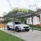 Aluminium Carport München Überdachung 5 x 3 m grau anthrazit KFZ PKW Auto Boot Hänger Fahrrad mit Aluminiumrahmen (Flachdach)