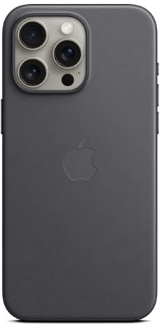 Apple iPhone 15 Pro Max Feingewebe Case mit MagSafe – Schwarz 