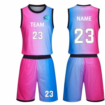 Benutzerdefinierte Basketball-Trikot-Shirts für Männer, optional mit beliebigem Name, Nummer, Team-Logo, personalisierte Basketball-Shirts für Jungen