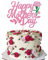 SYKYCTCY 1 Pack Happy Mother's Day Cake Topper Glitter Rose Flower Love Heart Best Mom Cake Pick for Women Birthday Happy Mother's Day Theme Party Cake Decoration Supplies Pink