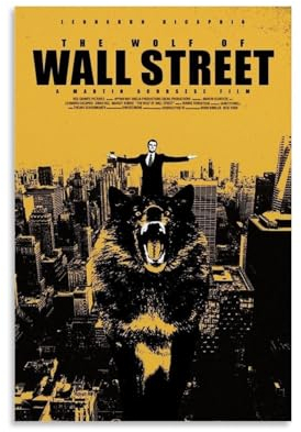 GODARM Poster, Motiv: The Wolf of Wall Street Poster, dekoratives Gemälde, Leinwand, Wandposter und Kunstdruck, moderne Familienschlafzimmer-Dekoration, Poster, 30 x 45 cm