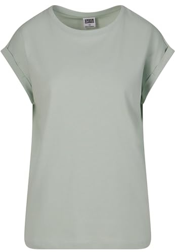 Urban Classics Damen T-Shirt Ladies Extended Shoulder Tee, T-Shirt mit überschnittenen Schultern, aus Baumwolle, erhältlich in vielen Farben, Frostmint, S