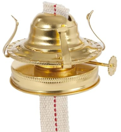 B&P Lamp® Kerosene Lamp Burner #2 for Mason Jars and Fruit Jars for DIY Oil Lamp (Brass Gold)