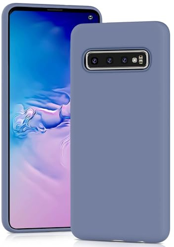 YATWIN Hülle für Samsung Galaxy S10, Silikon Handyhülle mit Futter, 1mm Kamera und Displayschutz, Dünn & Leicht, Anti Kratzer Case, Lavendelgrau
