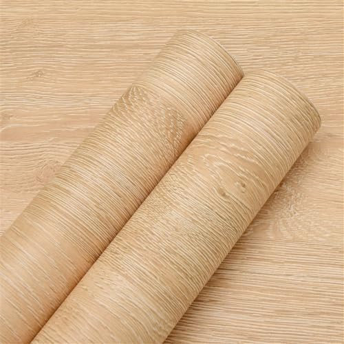 60/80 cm Breite gelbe Eiche, Holzmaserung, Holzimitat, wasserdichte Tapete, entfernbarer Wandaufkleber, selbstklebende Schranktischdekoration (Farbe: 3 x 80 cm)