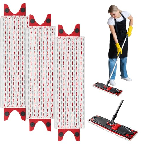 3 Pezzi per Vileda Mocio Revolution Ricambio Kit, Ricambio Panno per Vileda Ultramat XL, Straccio di Ricambio Microfibra per Vileda Ultramax per rimuovere le macchie su pavimenti duri e delicati