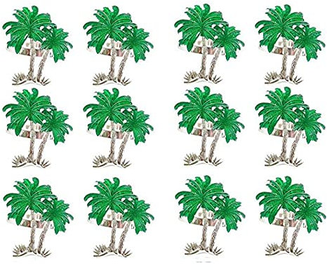 Pcivzxam aus Kokosnussbaum, , grüne Pflanze, Serviettenhalter für , Hochzeit, Abendessen, Tischdekoration, 12 Stück