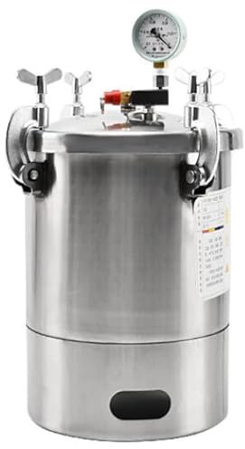 ZYJIX 10l Vakuum-entgasungskammer, Edelstahl-vakuumkammer, Mit Unterdruckmanometer, Zum Entgasen Von Urethanen, Silikonen, Epoxiden Und Harzen