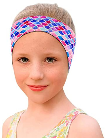 Schwimmstirnband Schwimmohrband wasserdichtes Bade -Ohrschutzband Haarschutz für Kinder Erwachsene L, Schwimmstirnbänder