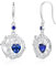 FANCIME Lebensbaum Saphir Ohrringe für Damen 925 Sterling Silber Baum des Lebens Ohrstecker Hängende Schmuck Geschenke für Damen Frauen Mädchen