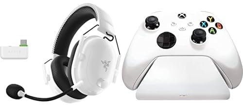 BlackShark V2 Pro (Xbox Licensed) - White + Universal Quick Charging Stand for Xbox - Robot White