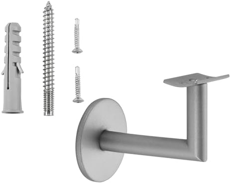 SOTECH 4 Stück Handlaufhalter CLASSIC Silber Höhe 67,8 mm Ausladung 67,5 mm für Handläufe mit Ø 45 mm Treppengeländer Halter zur Wandmontage
