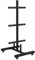 SPORTNOW Weight Rack for Olympic Weight Plate, 3 Tier Weight Tree for 2 inch Plates and Bars, Weight Organiser Stand with 4 Transport Wheels and Clamps for Home Gym, Max Load 200kg, Black