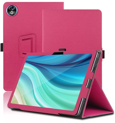 Hülle für DOOGEE T40 Pro 12 Zoll, DOOGEE T40 Pro Tablet Schutzhülle, Klappständer Schutzhülle mit Stifthalter und Handschlaufe, Umfassender Schutz. (Rot)