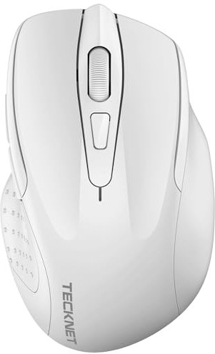 TECKNET Bluetooth Mouse, 4800DPI Wireless Mouse Computer Silent Click USB Mice Bluetooth 3.0/5.0 and 2.4GHz Connectivity Mouse with 6 Adjustable DPI, 30 Months Battery Life Cordless Mouse for Laptop