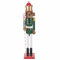 Orso soldato schiaccianoci natalizio h. 80 cm in legno, verde, Santa's House