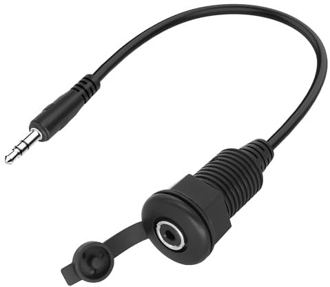 XMSJSIY 3.5mm TRS Panel Mount Stereo Audio Kabel 3.5mm 1/8 TRS Stecker auf Buchse Embedded Mount Kopfhörer Adapter Kabel für Verlängerung Auto RV Möbel Audio Port - 20cm/7.8in