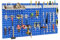 GYMAX Werkzeugwand 120 x 60 x 2 cm, Werkzeug Lochwand aus Metall mit 28 Teilen Aufhängzubehör, Wandregal Regalsystem inkl. Haken & Halterungen, Werkstattregal für Garage & Werkstatt (Blau)