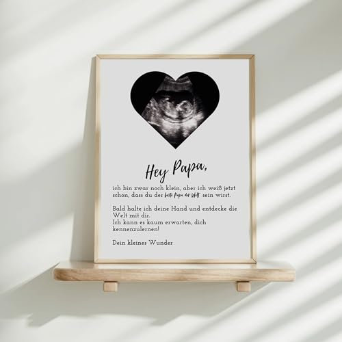 Generisch Personalisiertes Ultraschallbild Poster, Ultraschallbild Geschenk, Geschenk zur Geburt, Werdender Papa Geschenk, Vatertagsgeschenk Baby (Papa)