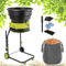 Corded Electric Leaf Mulcher Shredder, 2500W Portable Garden Shredder with Wheels, 8000rpm Shredders and Chippers with Collection Bag, Funnel Diameter 54CM, for Garden Leaves, Compost,50cm-Power-Cord
