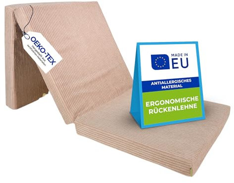 Pillows24 – Klappmatratze 195x75x15 cm mit abnehmbarem Bezug & Tragegriffen | Gästematratze klappbar | Oeko-TEX | Faltbare Matratze/Faltmatratze für Gäste, Kinder oder Reisen | Rosa