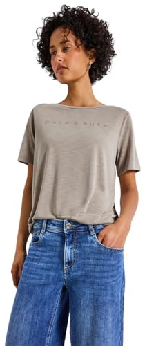 Street One Damen Silk-Look Shirt mit Wording