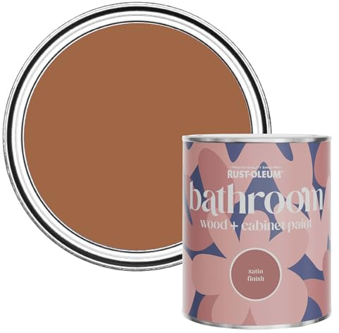 Rust-Oleum Mould, Mildew & Stain Resistant Bathroom Wood and Cabinet Paint in Satin Finish - Cinnamon 750ml