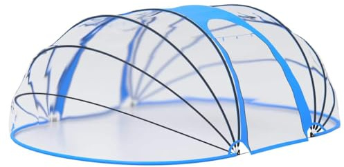 Poolkuppel, Zelt, oberirdisch, oval, 530 x 410 x 210 cm