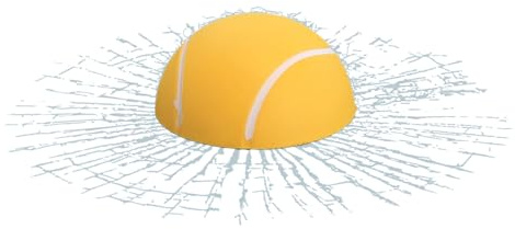 Glasbruch Aufkleber - 3D Tennisball Aufprall Fensteraufkleber Aufkleber Lustige Realistische Auto Windschutzscheibe Aufkleber Dekoration Für Hintere Seitenfenster