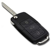 1neiSmartech Guscio Scocca Cover Telecomando 3 Tasti Ricambio Auto Compatibile con Volkswagen Golf Passat Polo E Seat Chiave Completa di Guscio E Lama
