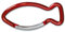 Schlüsselanhänger ROT Karabinerhaken, Fisch-Form