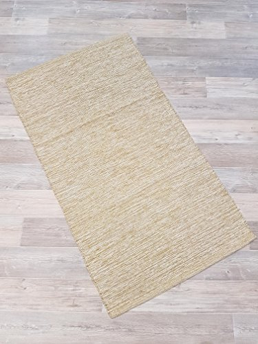Kottig Fleckerlteppich Handweb Fleckerl Teppich Flickenteppich Mallorca 60x90 cm beige