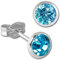 SilberDream Ohrstecker Damen 925 Silber türkis Zirkonia Ohrringe 5mm D3SDO5535T Silber, Zirkonia Ohrschmuck für die Frau
