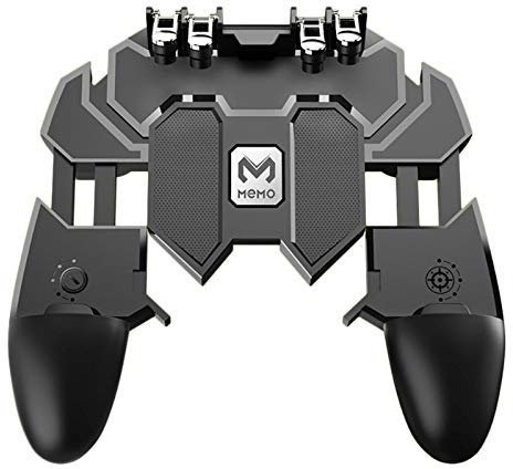 Jannyshop Poignée de Jeu AK66 MEMO Téléphone Mobile Aide de Jeu pour PUBG Six Doigt Tout-en-Un Contrôleur Mobile Jeu Bouton De Tir Gratuit Bouton De Manette De Jeu Joystick Gamepad L1 R1