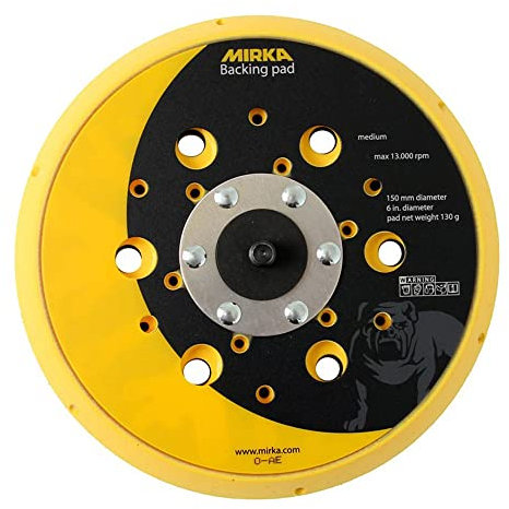 Mirka 8292605011 Schleifteller Abranet, Mittel, 5/16 Griff, 48 Löcher, 150mm Durchmesser, 100 Stück