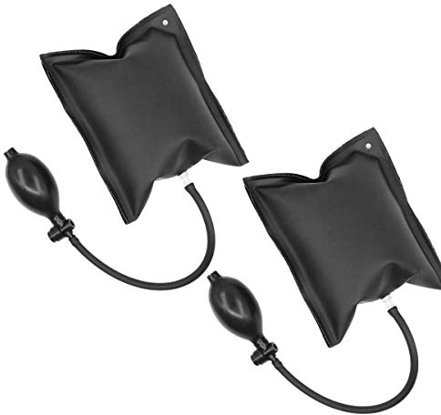 Rmeet Cunei Gonfiabili,2 Pack Gonfiaggio Pompa Ad Aria TPU Supporto Cuscinetto Air Pump Wedge per Finestrini Porte Mobili Riparazioni Auto Verde Nero 15 * 16CM