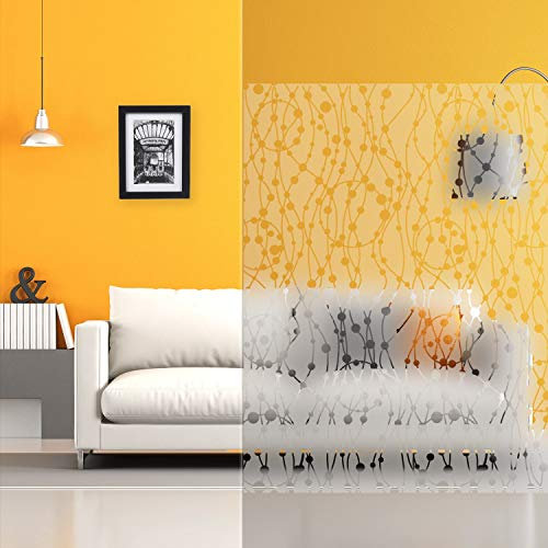 DIMEXACT - Film décoratif pour vitre à Motif Guirlande dépolie - 152 cm x 1 m - en Rouleau