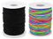 2 Rollen 200m Elastische Schnur 1mm elastische Faden Perlenschnur Regenbogen Schwarz Gummiband Gummischnur Nylon Bastelnschnur zum Auffädeln Perlen Armband
