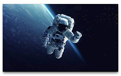 Bilder XXL Astronaut im Weltall 120x70cm Wandbild auf Leinwand