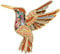 DUOWEI Mignon Émail Colibri Oiseau Broche Pour Les Femmes De La Mode, M, Zinc, Pierre de zircone synthétique