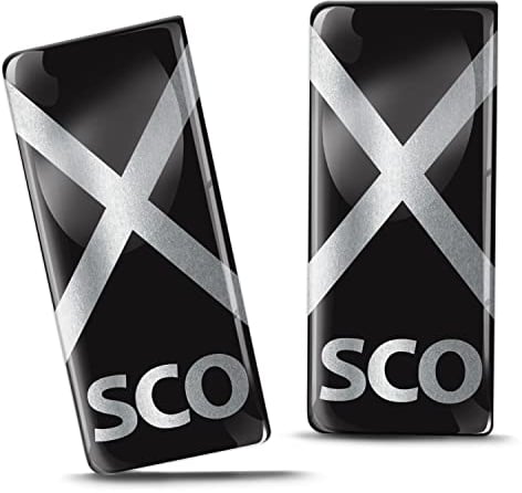 2 x 3D Gel Silicone Scotland Badge Car Number Plate Self-adhesive Stickers Scottish Flag UK Decals QS 12