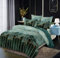 Luofanfei Parure de lit 220x240 Vert Adulte 2 Personnes Sets de Housse de Couette Microfibre Ensemble Literie Modern Géométrique Linge de Lit avec Fermeture éclair et 2X 65x65cm Taies d'oreiller