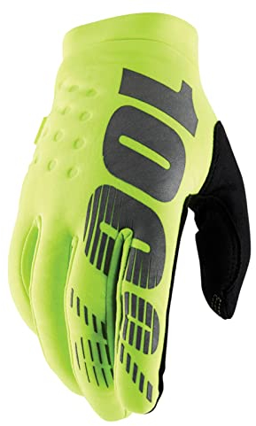 100% BRISKER Handschuhe Fluo Gelb/Schwarz - L