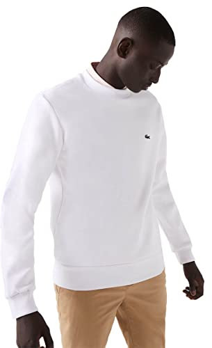 Lacoste Herren Sh9608 Sweatshirt, weiß, S