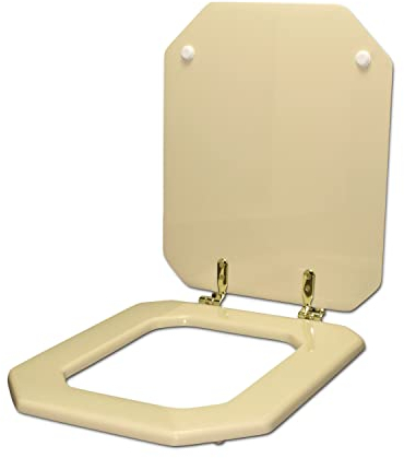 WC-Sitz für Duravit 1930 achteckig Pergamon Scharnier Gold