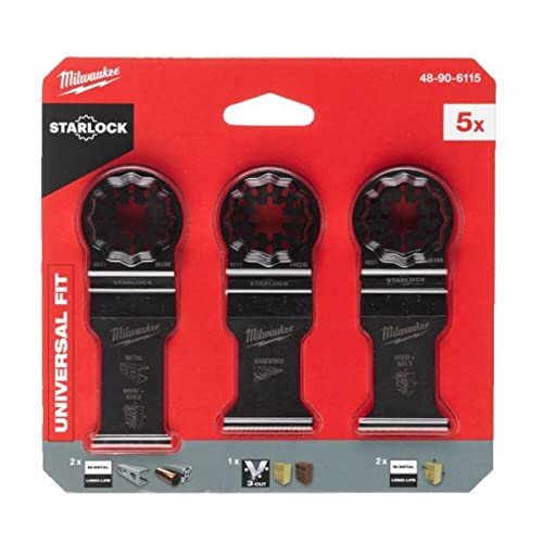Milwaukee 48906115 MULTITOOL HOLZ- & METALLKLINGEN-ZUBEHÖR-SET X5-TLG