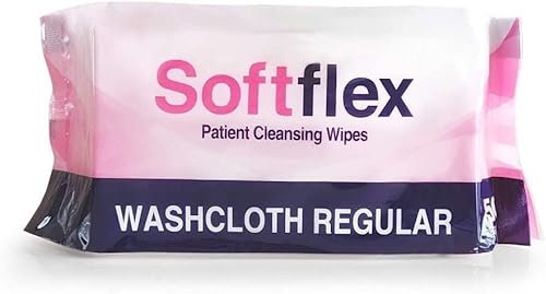 Softflex Washcloth Regular Patient Cleansing Dry Wipes - 27cm x 19.5cm (3 Packs of 50)