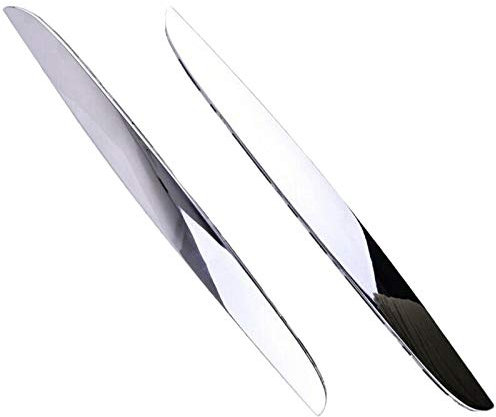 2 piezas de parachoques delantero de ABS cromado por encima de la rejilla del riñón, cubierta de capó 51137117242 para Serie 3 E90 E91 2006-2008