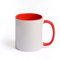KARLAkreativ Basteltassen zum Bemalen und Gestalten, auch geeignet für Sublimation, Einzeln oder als Party-Set, hochwertige Keramik, inkl. Original KREUL Porzellanmalstifte (1x Tasse ROT + Stifte)